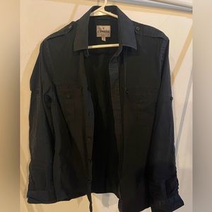 Express MK2 Black Button Up Dress Shirt